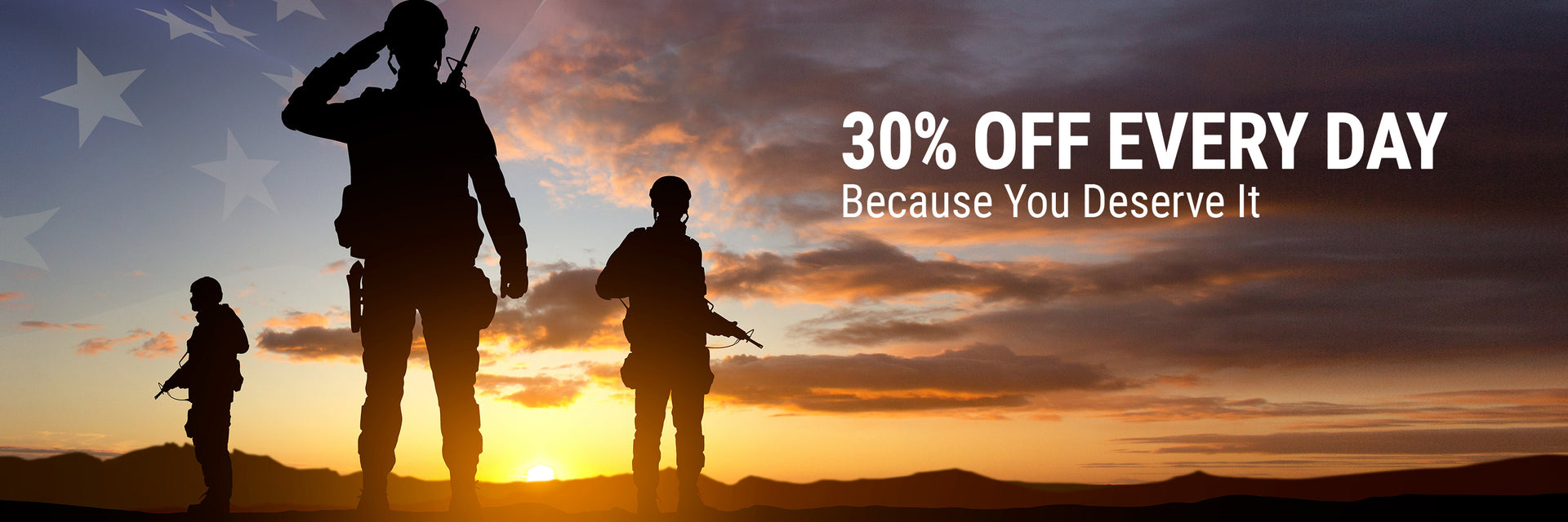 30% off every day for those who serve our communities