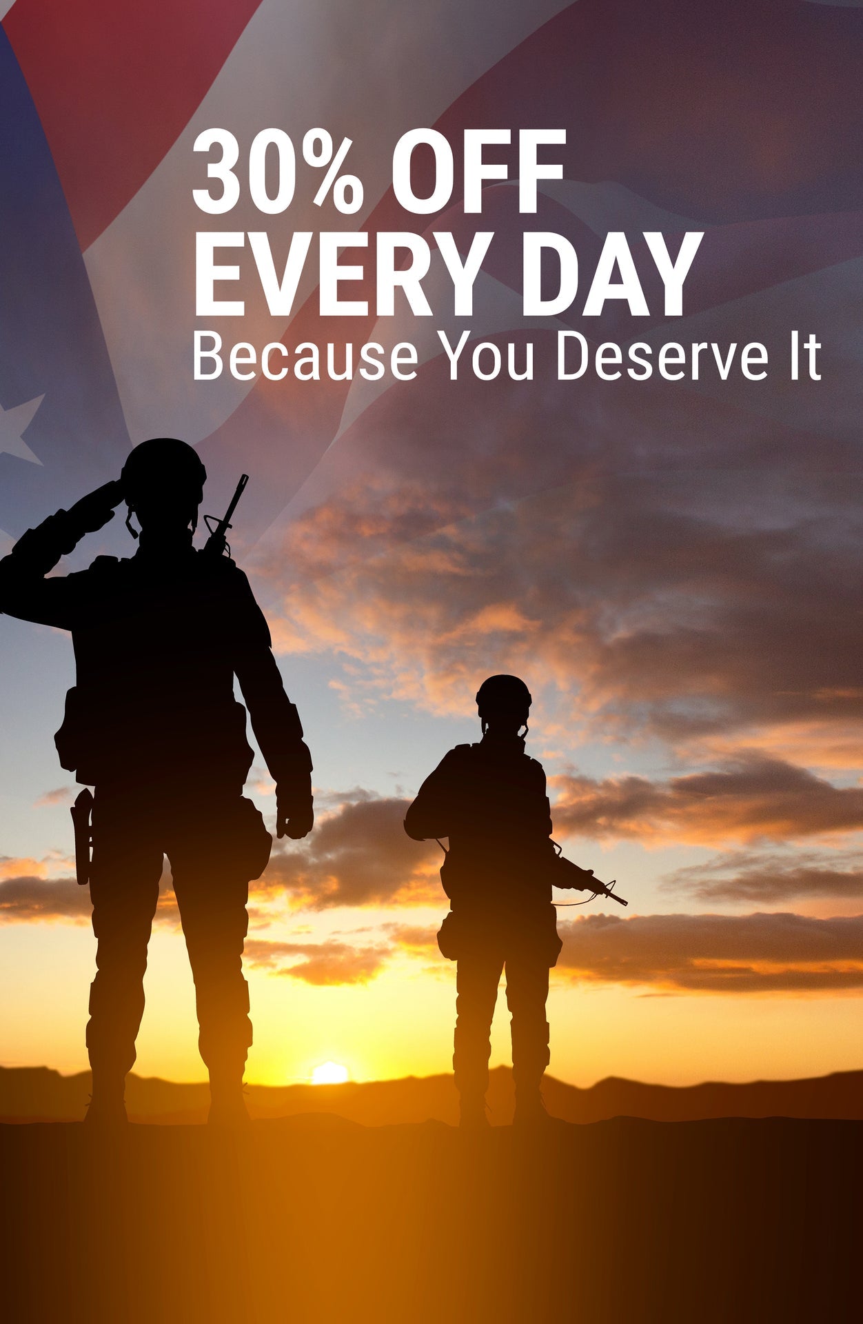 30% off every day for those who serve our communities